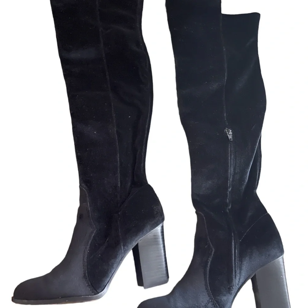 Women’s Gianni Bini Black Suede Over Knee Boots